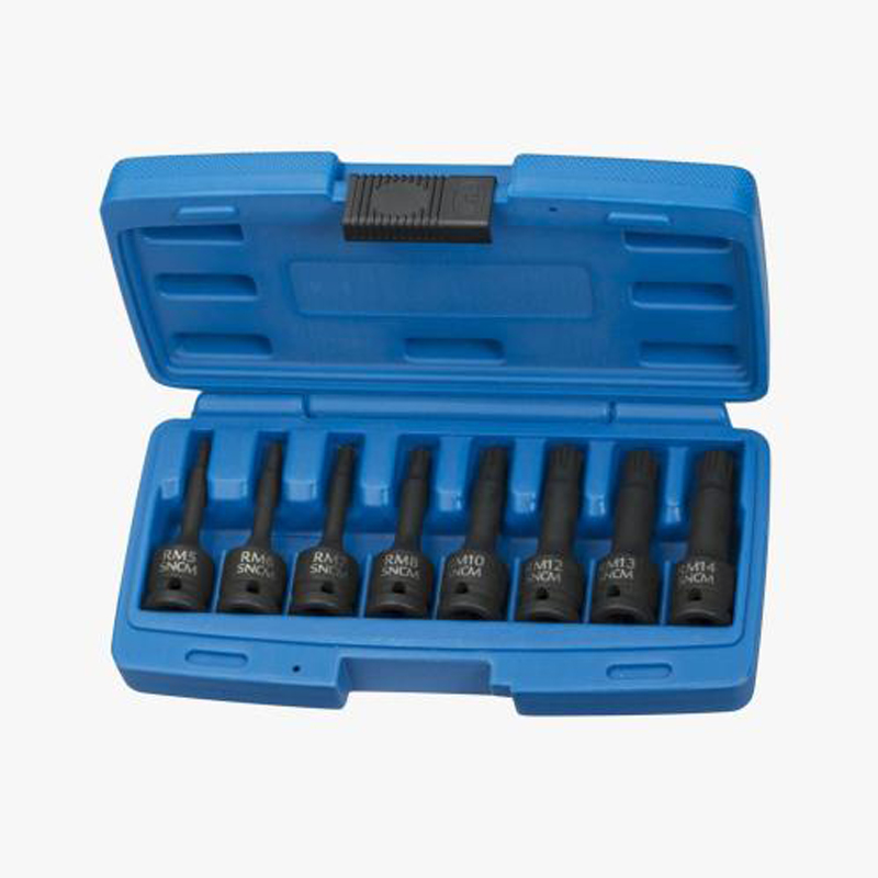 8pcs 1/2''Dr. Impact Bit Socket Sets in 77mml