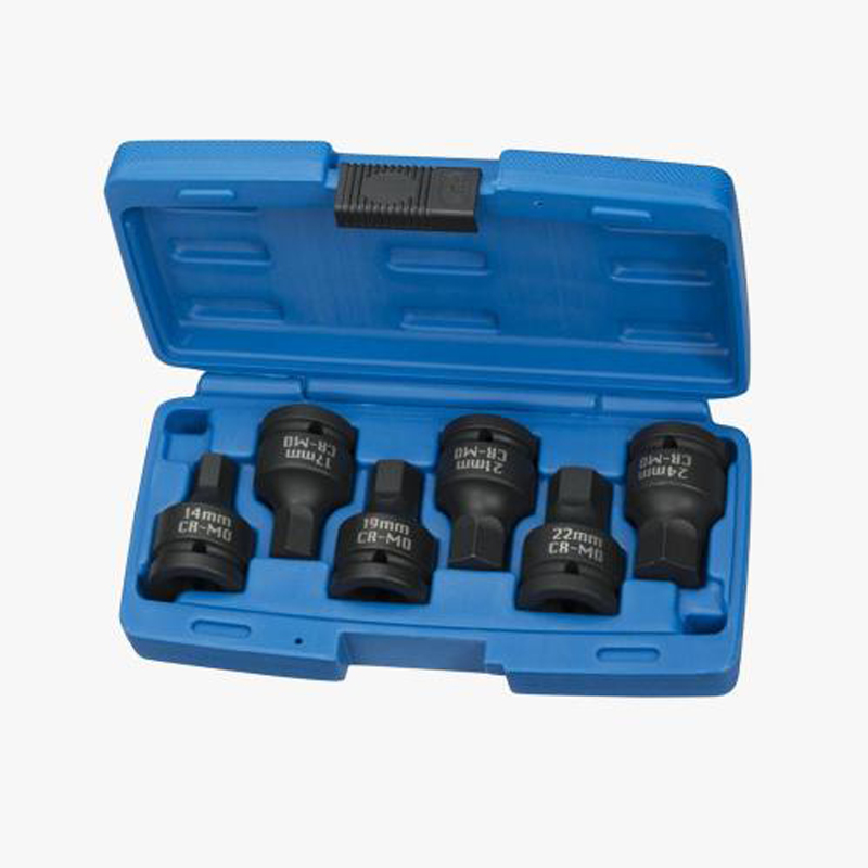 6pcs 3/4''Dr. Impact Hex Bit Socket Set in 61mml